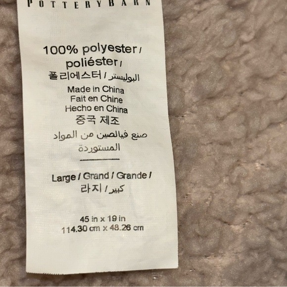 Pottery Barn Teddy Bear Robe Tan Size L Cozy Fleece Robe - Picture 9 of 13